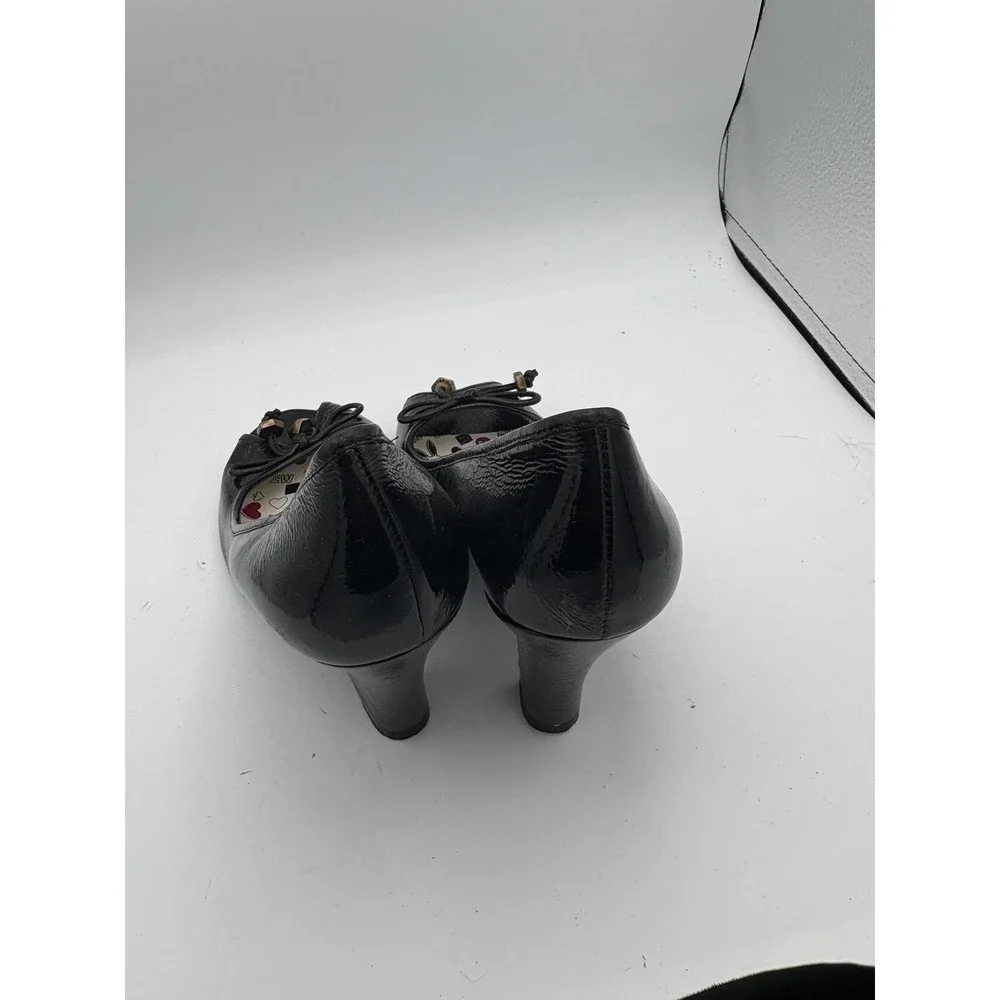Marc By Marc Jacobs Shoes‎ Womens Size 8 Black Patent Peep Toe Bow Pumps
